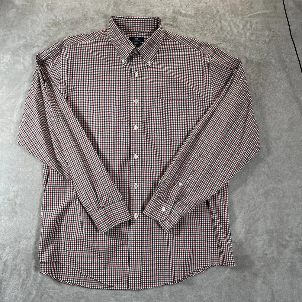 Brooks Brothers 346 Men's L Multicolor Plaid Long Sleeve Button‎ Down Shirt